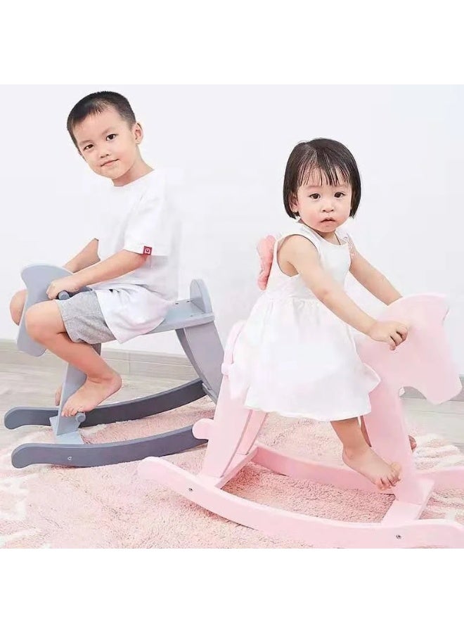 Pikkaboo Woody Buddy Rocking Horse - Pink - Image 3